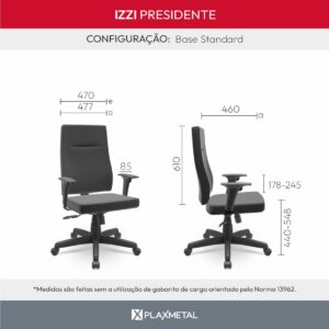 Cadeira Izzi Presidente Plaxmetal