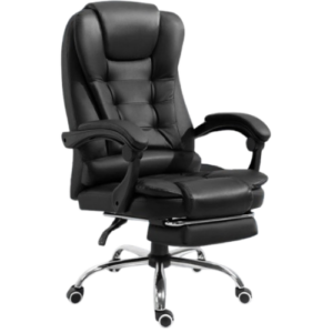 Cadeira de escritório presidente, cadeira de home office com apoio para os pés e encosto ajustável